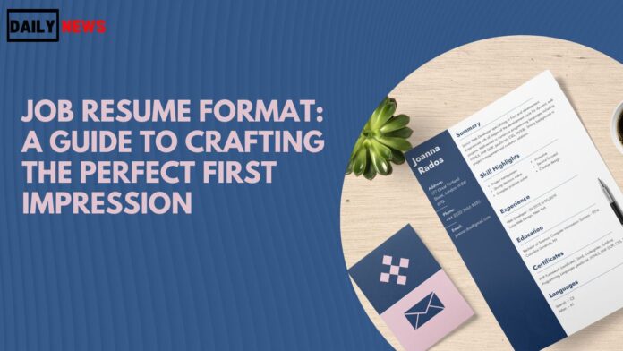 job resume format